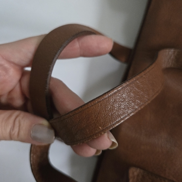 Madewell crossbody satchel - The Transport Satchel - cognac brown leather - Picture 12 of 14